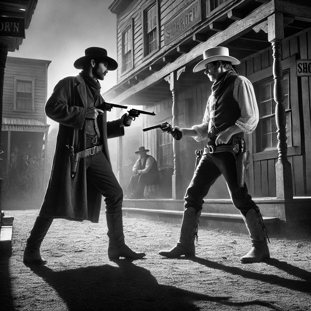 Cowboy gunfight image